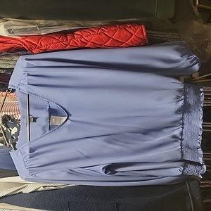 Large Ann Taylor Blue Blouse